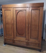 Piękna, solidna, stylowa szafa dębowa, 185 x 68 x 205 cm, rozbieralna