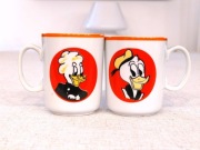 2 x Kubek bajkowy kubeczek Kaczor Donald Disney Chodzież  Vintage retro prl