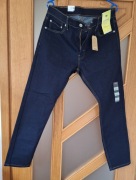 Nowe Spodnie jeans Levi`s 512 rozmiar 33/30 Slim Taper głęboki granat