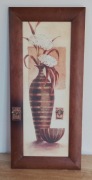 Obraz wazon z kwiatami Claudia Ancilotti 82cm x 37cm brązowy beżowy ozdoba
