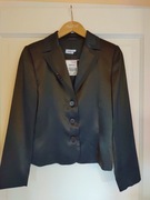 Wizytowy żakiet z różą w klapie Vanila rozm. 42