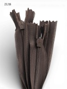 Zamek błyskawiczny kryty Argo 18cm #3, brązowy. 10 sztuk