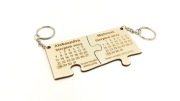 Brelok puzzle kalendarz grawer data ślub wesele