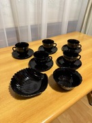 Czarny porcelanowy zestaw