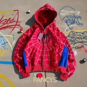 Bluza Spider-Man z Kapturem Y2K Zapinana