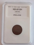 5 groszy 1931 – II RP – PCG MS 69 BN (Wysoka Nota)