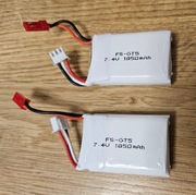 2szt FlySky GT5 FS-GT5 1850mAh JST akumulator bateria MC6C MCE7