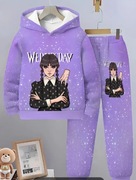 fioletowy dres Wednesday halloween  kostium 11-12 lat