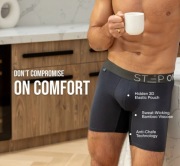 Boxerki męskie  Step One L  2XL 3XL  UltraGlyde 3D Comfort Pouch majtki