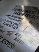 Personalizowana Tablica/szyld Stal Nierdzewna grubość 1,5mm z otworami