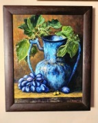 Obraz olejny Winogrona w ramie 