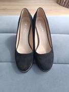 Czółenka damskie zamszowe HAIDRA. 37, JL921-1-37. Na obcasie