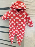 Kombinezon mieciutki pluszowy dla dziewczynki 74 cm