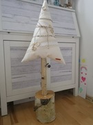 Choinka boho 100cm Len brzoza