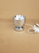 Lampka stołowa przy za TV KULKA czarna SZKŁO mała FAJNA