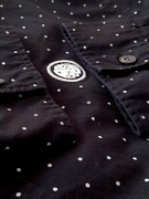 NOWA, idealnie czarna w białe grochy męska koszula Pretty Green slim fit