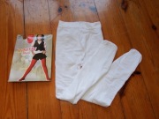 Rajstopy rajstopki dziewczęce 122/128 białe 40den