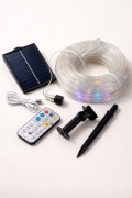 Lampy solarne oraz USB led 20 m, wielokolorowe z pilotem 