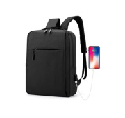 Plecak na laptopa miejski Plecak z portem USB czarny