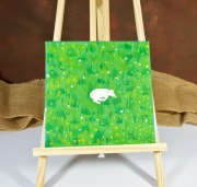 "OWIECZKA WŚRÓD ZIELENI" – SIELANKOWY PEJZAŻ NA PŁÓTNIE