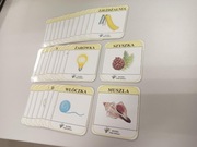 Nauka MOWY, głoski SZUMIĄCE, karty, obrazki 30 szt