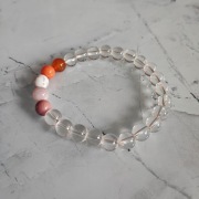 Różowa szklana bransoletka minerały 8 mm flaga lesbijka lesbian LGBT lgbtq