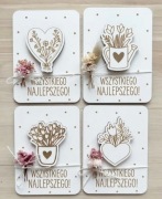 Drewniana kartka urodzinowa