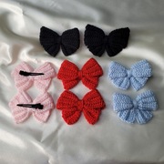 Kokardki do włosów na szydełku 
