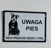 Wyjątkowe tabliczki uwaga zły pies duży wybór doberman GRATIS BRELOCZEK