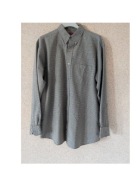 wizytowa męska koszula w kratkę bawełniana na guziki kołnierzyk