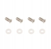 Śrubki do montażu wentylatora PC z podkładką antywibracyjną - 4 szt. chrom