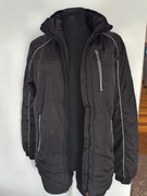 Czarna jesienna kurtka narciarska sportowa