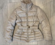 Minority beżowa taliowana ciepła kurtka damska S