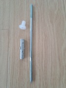 Zestaw 10 wkrętów dwugwintowych M8x250 śruba + 12x60 kołek do obejm, rynien