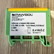 Listwa zaciskowa LZD w korpusie żółto-zielona Pawpol E.4150/Ż-Z