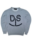 Szara Bluza diesel nadruk retro vintage adidas nike boxy bez kaptura