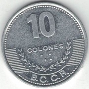 Kostaryka 10 colones colonów 2012 23,5 mm nr 1