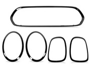 MINI F55 F56 F57 Ramki Listwy Obręcze Czarne Komplet