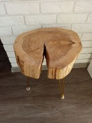 Stolik z Plastra Drewna, kawowy/nocny/ pomocniczy 