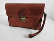 Saszetka skórzana męska do ręki vintage