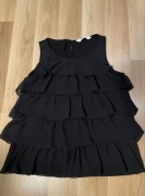 H&M bluzka czarna z falbankami 158