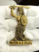 Figurka kolekcjonerska metalowa syrenka warszawska Warszawa Vintage