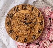 Zegar do kuchni drewniany, zegar na rocznicę ślubu, zegar ścienny duży