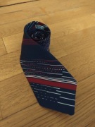 Krawat Ortal Łódź PRL Granat