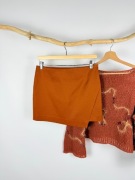 Brązowa spódniczka Reporter S/36 na co dzień na wiosnę wiosenna mini