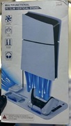 Stacja chłodząca do PS5 Slim – pionowa  z wentylatorami i ładowarką padów