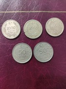 Turcja 1000 Lira 1990,91,93 + 50 lira 1984,87