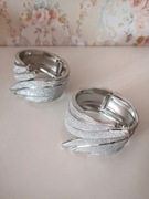 Zestaw 2 szt. Spinki srebrne eleganckie do zasłon.