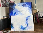 DUŻY nowoczesny Obraz abstrakcyjny na płótnie oryginalny ręcznie malowany 