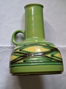 Wazon Ceramiczny Fat Lava – NRD GDR Niemcy, Zielono-Żółty (Wysokość 21 cm)